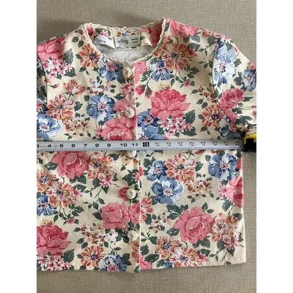 VTG Lanz Floral Blouse Cottagecore Boho Shabby Chic Retro Garden (modificated) - Picture 7 of 12